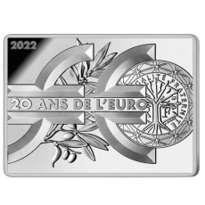 França 10€ 20 Anos do Euro 2022 prata proof
